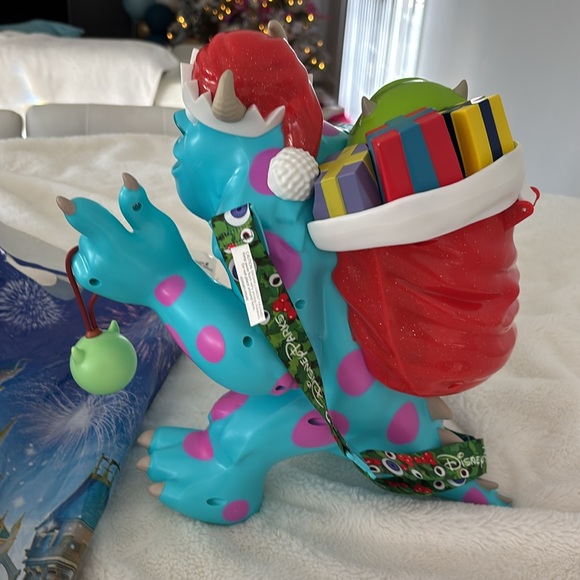 Disney Christmas Santa Sully and Mike Holliday Popcorn Bucket - Picture 3 of 7